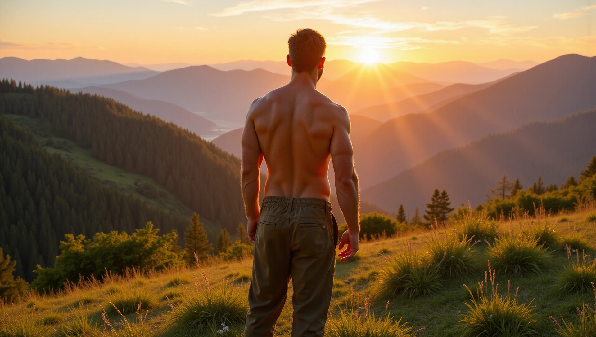 CoreMen banner showing a healthy man in nature, symbolizing vitality and energy